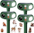 2026 Upgraded Ultrasonic Solar Animal Repellent Outdoor, Deer Repellent Devices Squirrel Cat Raccoon Rabbit Dog Deterrent with Motion Sensor Flash Light for Yard Garden Lawn-4 Pack