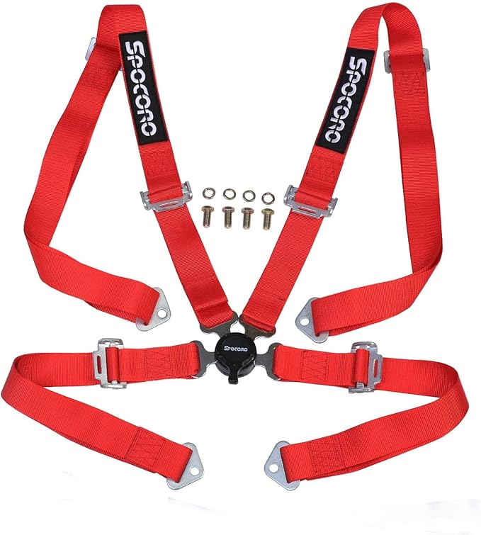 4 Point Racing Harness 2" Nylon Straps, Cam Lock Style (Pack of 1)