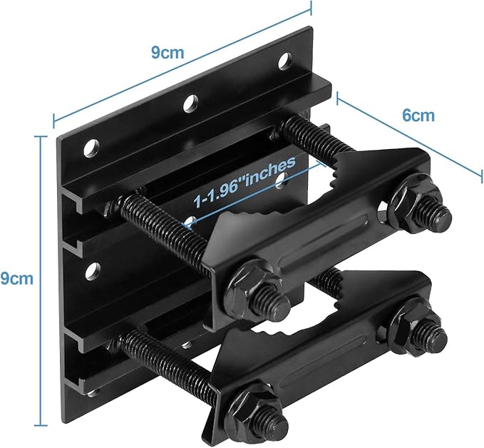 4 Pack 1.76" Pole Mounting Kit, Mast Mount Brackets for Outside Antenna, Street Sign Mounting Hardware for Light Poles, Outdoor Security Camera Bracket, Side Mount Flag Pole Holder S