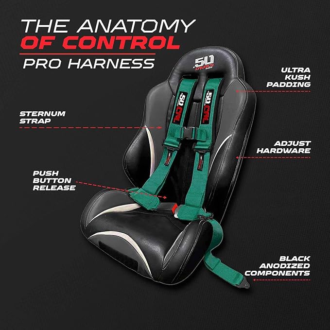 1pc 4 Point Harness for Bucket Seat Push Release 10 Color Harnesses Racing Harness 4 point Race Car UTV, RZR (Teal, 3in)