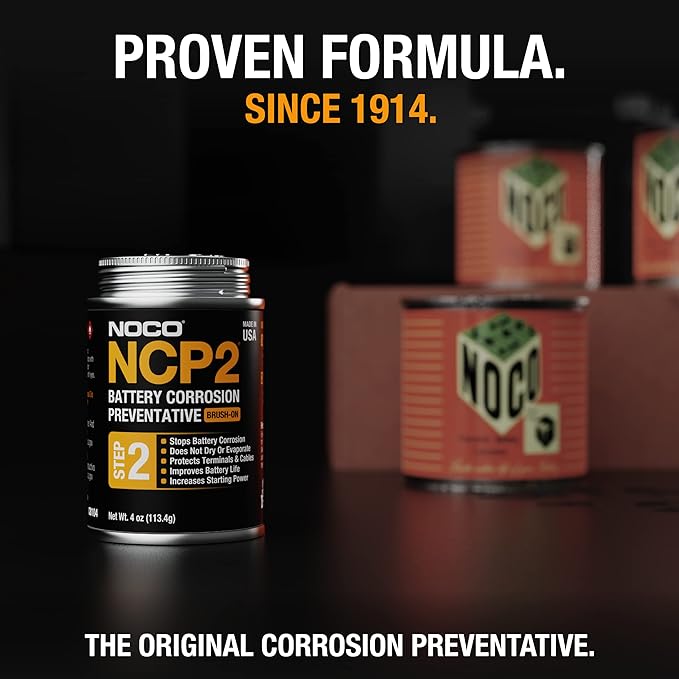 NOCO NCP2 CB104 4 Oz Oil-Based Brush-On Battery Corrosion Preventative, Corrosion Inhibitor, and Battery Terminal Protector Grease