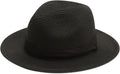 Joywant Womens Straw Fedora Beach Sun Hat, Packable Wide Brim Panama Hat for Women UV UPF50+ Summer Hat