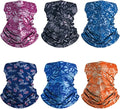6-Pack Balaclava Face Mask for Men & Women - UV Protection Neck Gaiter, Multi-Use Cycling Mask & Breathable Headband