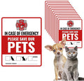 12Pcs Pets Inside Fire Rescue Sticker - 12x10cm Emergency Pet Alert Safety Decal for Doors, Vinyl Adhesive Smoke Alarm Warning Sign for Firefighters (Rescue Retriever)