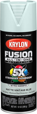 Krylon Fusion All-In-One Adhesive Spray Paint for Indoor/Outdoor Use, 12 oz, Vintage Blue
