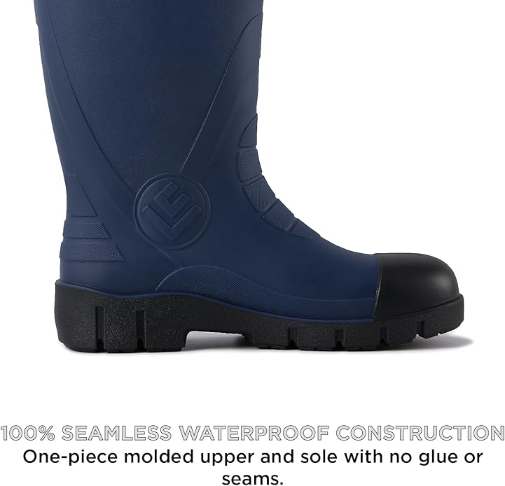 SUREWAY Steel Toe Rain Boots for Men, Knee High Waterproof Work Boots with Slip & Oil Resistant Outsole for Industrial, Construction, Agriculture