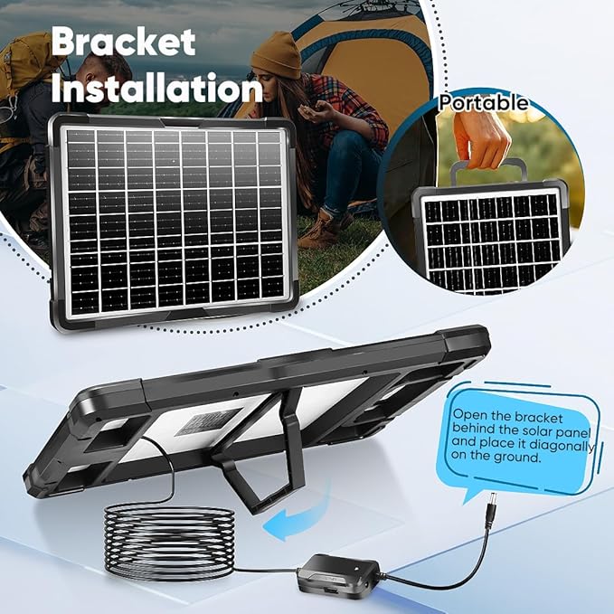 20W Solar Powered Battery Charger & Maintainer, Built-in Smart MPPT Charge Controller, Waterproof 12V Solar Panel Trickle Charging Kits for Car Boat Trailer RV Marine