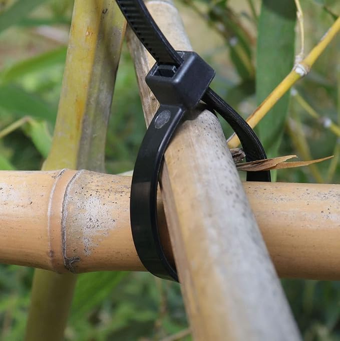 Extra long zip ties 48 inch black Large cable ties heavy duty outdoor use 250 lbs thick Nylon plastic Zipties 18 pcs