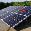 23.62FT Water Fed Pole Kit Solar Panel Cleaning Brush, Solar Panel Cleaning Kit Cleaner Tool with 65.62ft Hose and Adjustable Angle Brush Head, Outdoor Window Washing Equipment Tool Kit