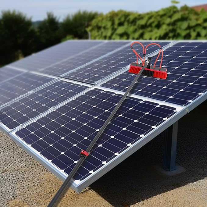 23.62 Ft Window Washing Kit with Extension Poles Solar Panel Cleaner Window Cleaning Tool Kit Solar Panel Cleaning Brush and Pole Water Fed Pole Window Cleaning System for Cars Windows (23.62 Ft)