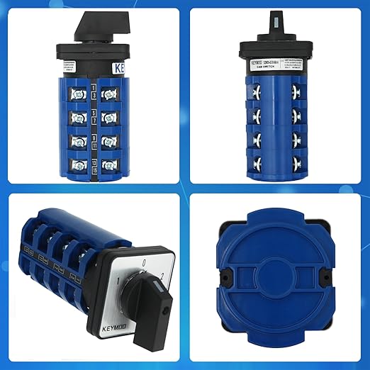 63A Rotary Change-Over Switch, 4NO 4 NC 2-Way 660V Universal Selector Switch, 3 Position 16 Terminals Cam Switch, CE SZW26-63/D404.4