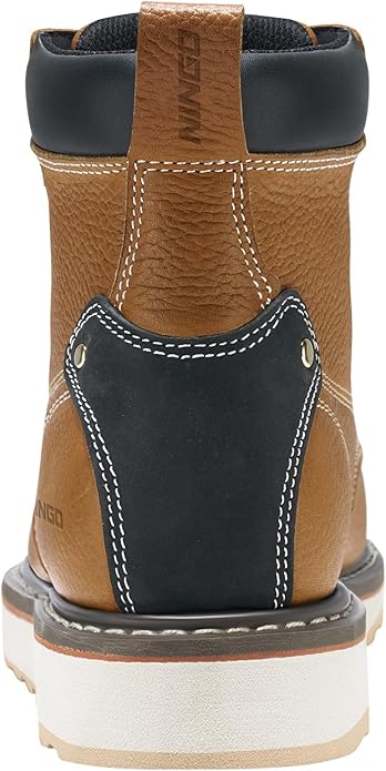 HISEA NINGO Work Boots for Men Steel/Soft Toe Boots,6” Water Resistant Slip Resistant Industrial & Construction Work Shoes, Composite Toe Working Boot