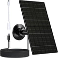 7W Solar Panel Compatible with Eufycam, USB-C Solar Charger for 5V Battery Cameras, IP66 Waterproof, 360° Adjustable Mount, 9.8ft Charging Cable