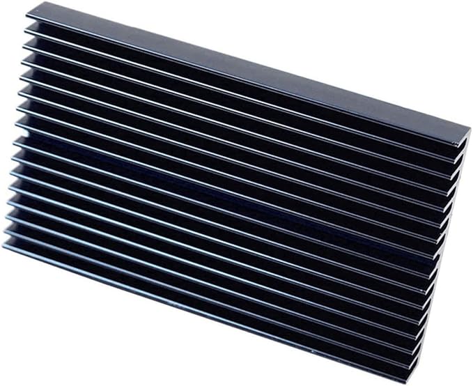 Easycargo 4pcs 60mm Heatsink 100x60x10mm, Aluminum Cooling Heat Sink, Cooler Heatsink for cooling LED panel (100mm x 60mm x 10mm) (Black)
