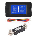DC Multifunction Battery Monitor Meter with Shunt,0-200V,0-300A, LCD Display Digital Current Multimeter Voltmeter Ammeter for Cars RV Solar,Widely Applied to 12V/24V/48V RV/Car Battery…