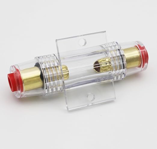 in-line AGU Fuse Holder for 4-10 Gauge AWG Wire / 6 Gauge & 8 Gauge/with Six 60A AGU Fuses for Car Audio/Alarm/Amplifier/Compressors/Auto Parts/Automotive/Marine/Industrial (60Amp, 3 Pack)