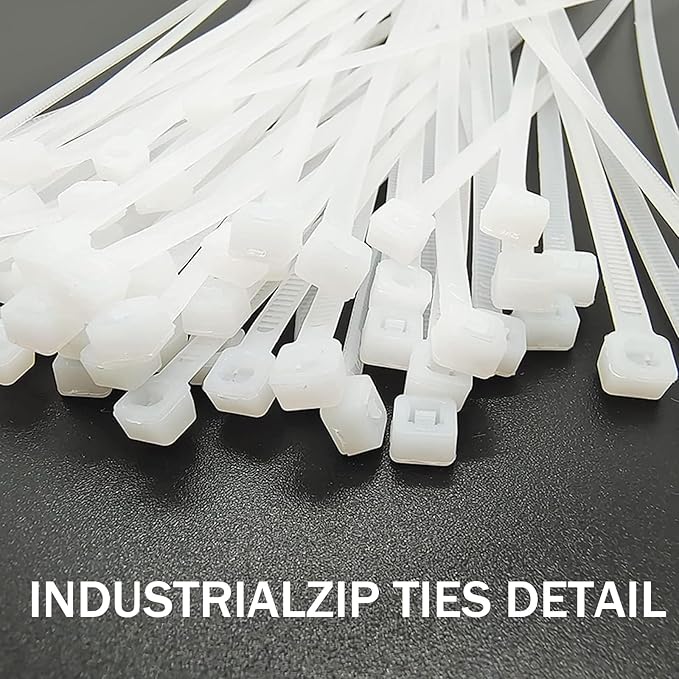 Magicorange Zip Ties 1000 Pack, 6 inch Cable Tie Self Locking Wire Cable Zip Nylon Zip Tie (White)
