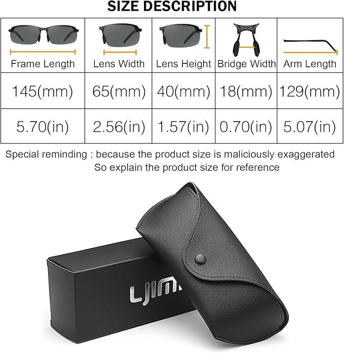 YIMI Polarized Photochromic Driving z87 Sunglasses For Men Women Day and Night safety glasses