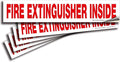 Fire Extinguisher Inside Sticker Sign - 4 Pack 9x1.7 Inch - Premium Self-Adhesive Vinyl, Laminated for Ultimate UV, Weather, Scratch, Water and Fade Resistance, Indoor and Outdoor