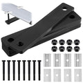 Zonon 28 Pcs Rooftop Tent Mounting Hardware Set Including 4 5.3" x 1" Flat Mending Plates 8 Screws 8 Nuts and 8 Aluminum Blocks