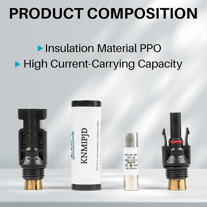 Solar Fuse Holder 20Amp 1000V Solar Panel Fuse 2PCS 20A mc4 Fuse IP67 Fuse Holder Suitable for Solar Energy Systems and Solar Panels（20A 2PCS）