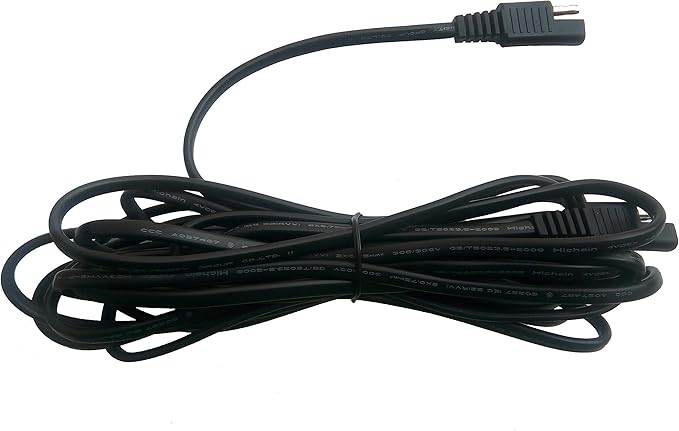 Sunway Solar 16FT Battery Charger Extension Cable Adapter SAE Connectors Quick Connect with Battery Clamps For 12V Trickle Charger And Maintainer, 12Volt Solar Panel Power System Kit