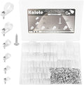 292PCS Cable Clamps, Cable Clips for Management Cord Organizer, 6 Sizes-3/16'' 1/4'' 3/8'' 1/2'' 3/4'' 1'' White PA66 Nylon R-Type Plastic Screw Mounting Cord Clamp Assortment Kit with M4 Screws