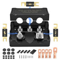 ANL Fuse Holder with 300A, 400A, 500A Fuses, Max 1000A Waterproof Marine Fuse Block, 1 in 3-6 Out, 4 x 5/16" M8 Studs Heavy Duty Dual Fuse Holder for Automotive, Boat, RV, Truck