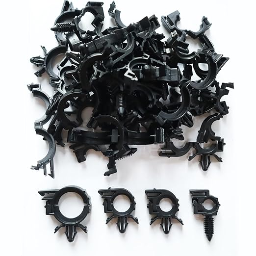 Push Mount Car Wire Clips Assorted Sizes, Universal Auto Wire Loom Routing Clips Assortment Kit (Pack of 40)