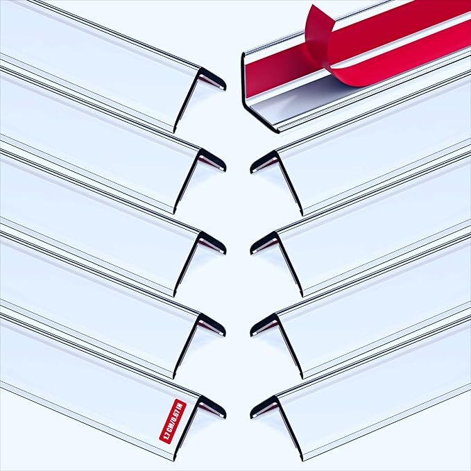 Clear Corner Protectors –Mini Self-Adhesive Baby Proofing Safety Bumpers for Walls, Furniture, Cabinets & Desks – Freely Spliced to Meet Your Needs (10PCS, 1.7x40.6cm/0.67x16in)