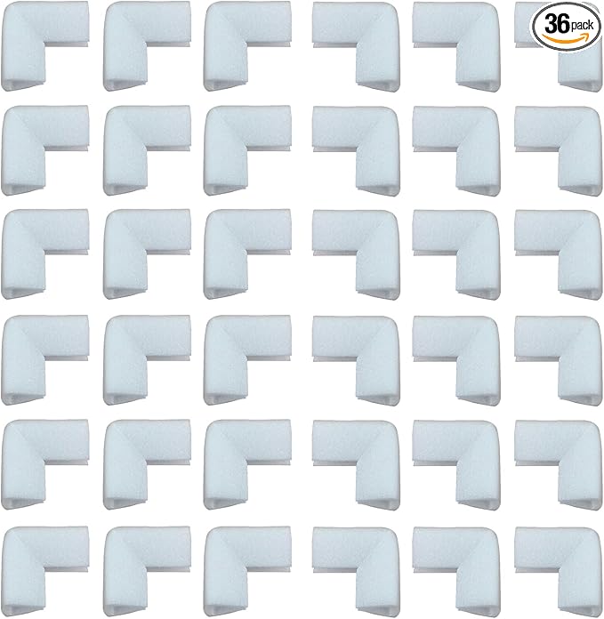 36Pcs Foam Edge Corner Protectors U-Groove Corner Protectors, Packaging Picture Frames, Glass,Furniture L-Shaped Cushioning Packaging, for Protection of Items up to about 1.2-1.5 inches in Thickness