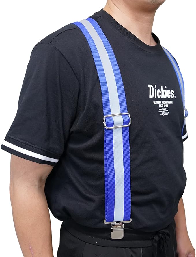 MELOTOUGH Reflective Safety Suspenders|Work Suspenders with Hi Viz Reflective Strip Hold Up Tool Belt Suspenders