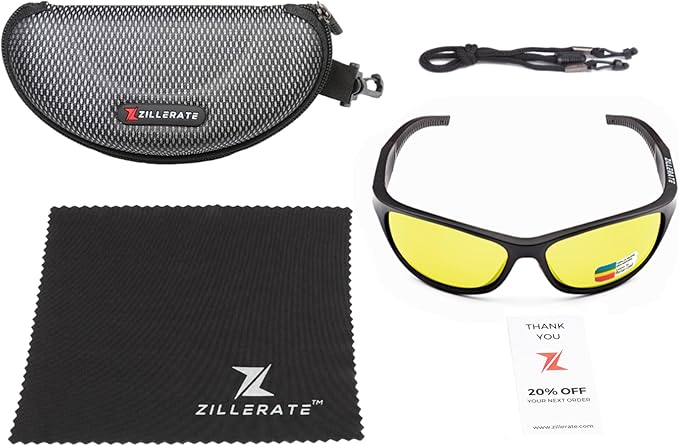 Night Vision Driving Glasses - Anti Glare HD Polarized Yellow Tinted Sunglasses for Men & Women