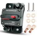 30 Amp Circuit Breaker for Boat Trolling Motor Marine ATV Trailer Vehicles Stereo Audio Electronic Battery Solar System Inline Fuse with Manual Reset Switch Waterproof DC 12V-48V (30A)