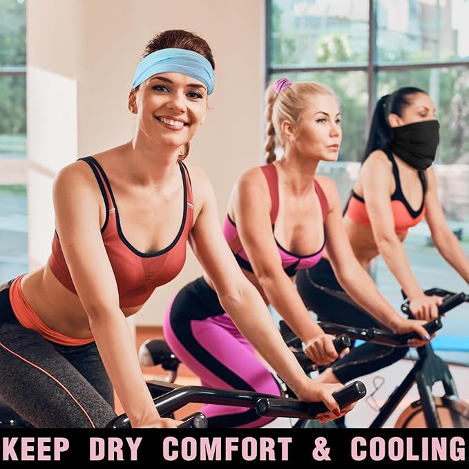 40 Pcs Neck Gaiter Bulk Summer Face Mask UV Protection Face Cover Scarf Balaclava Bandana for Men Women Sports Running