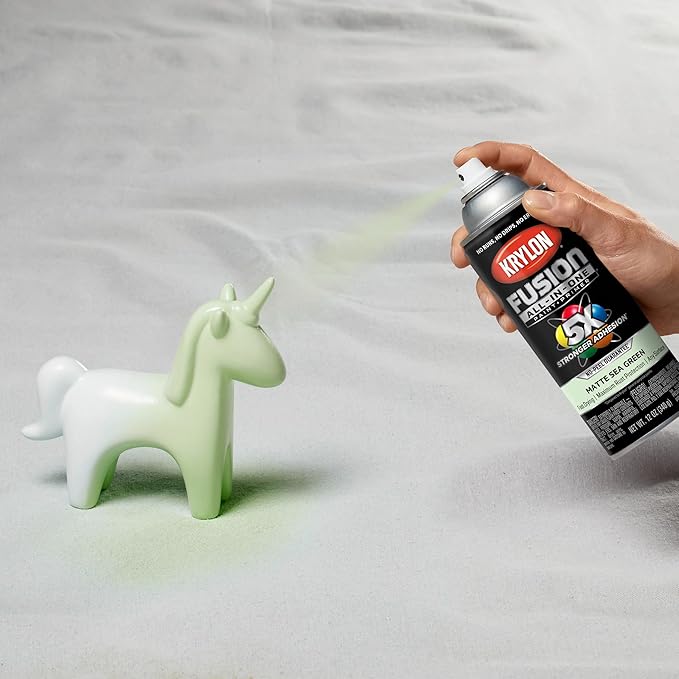 Krylon Fusion All-In-One Adhesive Spray Paint for Indoor/Outdoor Use, 12 oz, Sea Green