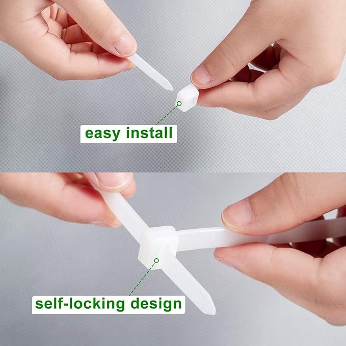 Extra long zip ties 48 inch white Large cable ties heavy duty outdoor use 250 lbs thick Nylon plastic Zipties 18 pcs