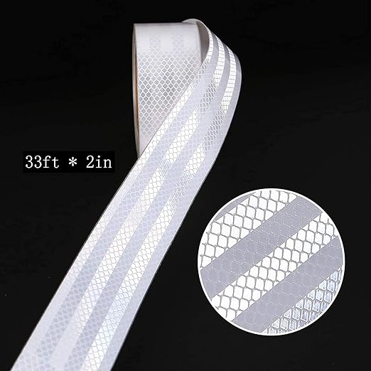 2 Inch x 32.8 Feet Reflective Tape Outdoor Waterproof for Trailers - High Visibility Reflector for Enhanced Safety