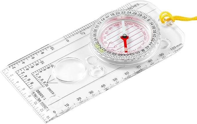 Eyeskey Multifunctional Military Sighting Navigation Compass with Inclinometer | Impact Resistant & Waterproof Compass for Hiking, Camping