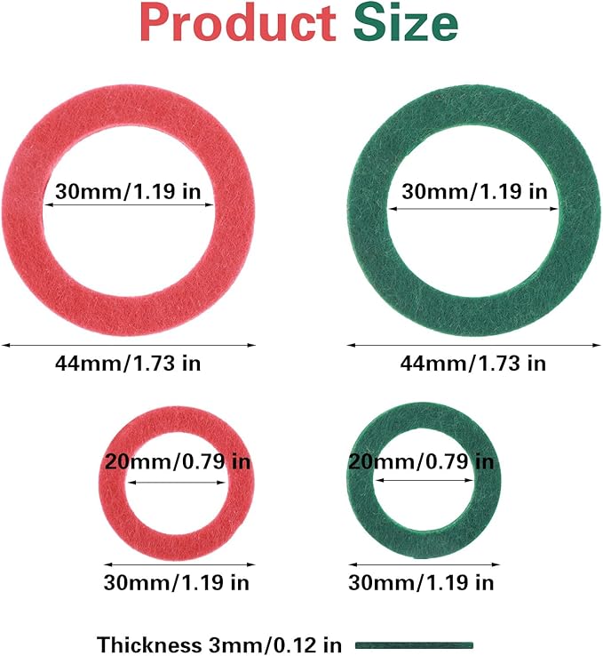 40pcs Battery Terminal Anti Corrosion Washers,Durable Car Battery Terminal Cleaner,Car Batterys Cleaner,for Automotive and Marine Batteries, Green, Red