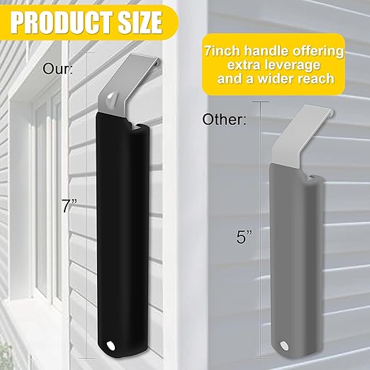 2pc 7in Vinyl Siding Removal Tool with Steel Blade and Long Handle,Vinyl Installation and Removal Tool,Without Causing Any Damage to The Siding(2)