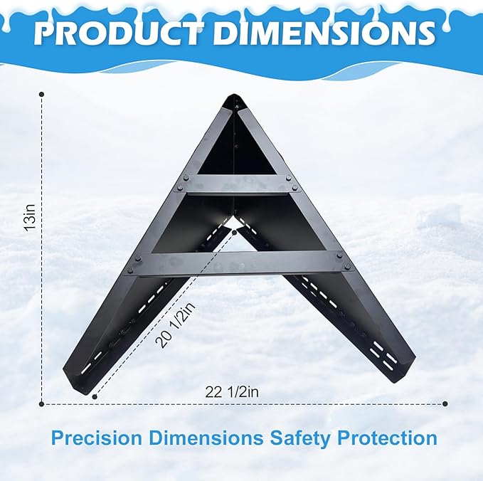 PakaLife Snow Guards for Roof,Snow Splitter&Diverters Guards for Metal Roofs,Snow Removal (Black)