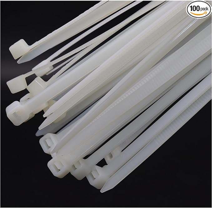 zip ties 18 inch for outdoor use Large cable ties white 100 pcs strong long nylon ties industrial plastic tie wraps