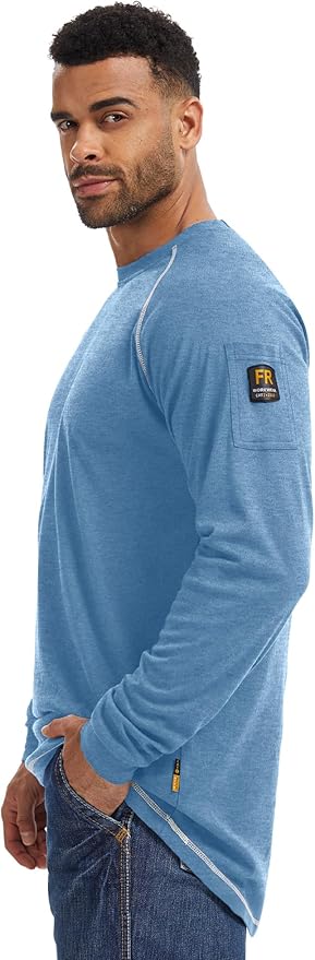 WORKWEYA FR Shirts for Men 5.5OZ Light Weight Welding Flame Resistant Shirts NFPA2112 CAT2