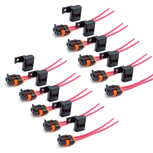 partsPTT IP67 Waterproof in-Line ATO/ATC Blade Fuse Holder 30A with Cover, 12 AWG Wire, Automotive & Marine for Small Boats, Fishing Boats, Speedboats, Outboard Circuits (10 Pack)