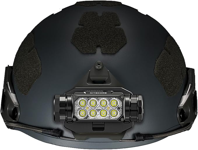 Nitecore HC65M UHE 2000 Lumen Tactical Helmet Light Headlamp, NVG Mountable USB-C Rechargeable with Red and White Lights