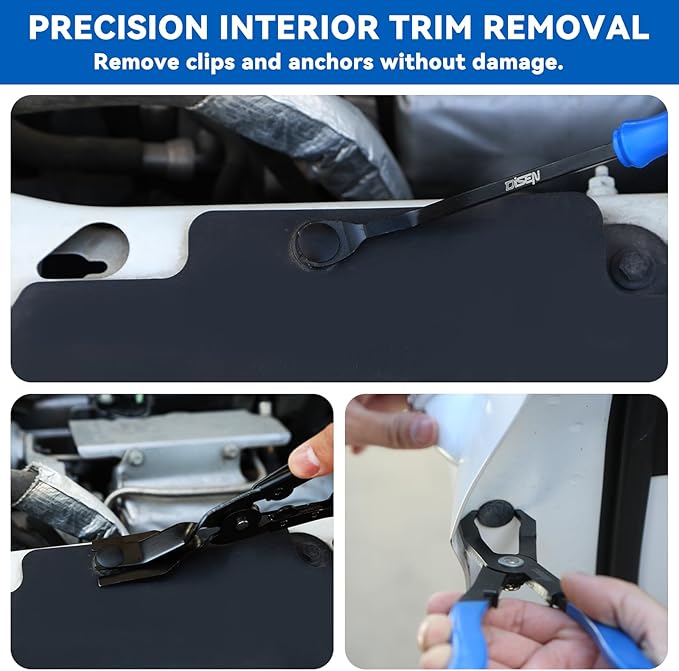 DISEN 13PCS Electrical Disconnect Pliers & Fuel Line Disconnect Tool Set, Automotive Electrical Terminal Connector Separator Removal Tool Kit with Storage Bags, Blue