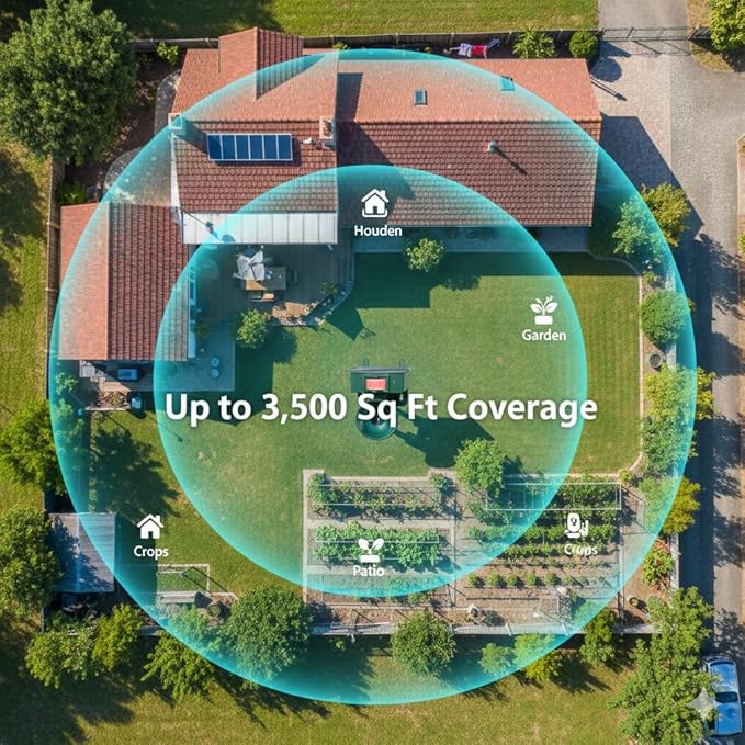 2026 Solar Ultrasonic Bird Repellent Devices Outdoor Solar Woodpecker Deterrent for House Outdoor Waterproof Pigeon Deterrents for Outside to Keep Pigeon Crows Starlings Out of Yard Garden Balconies