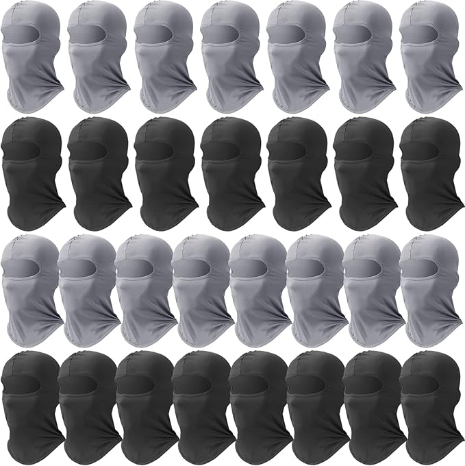 30 Pcs Balaclava Ski Face Mask Full Face Cover Mask UV Protection Cooling Neck Gaiter Summer for Men Women Winter Outdoor