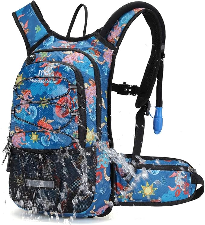 15L Insulated Hydration Backpack Pack with 2L Water Bladder Lightweight Hiking Backpack Bag for Women Men Daypack for Hiking Running Festival Camping Biking